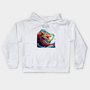 Chinese Dragon: Year of the Dragon, Chinese New Year on a light (Knocked Out) background Kids Hoodie